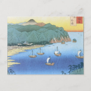 Cartão Postal Entrada na província de Awa por Ando Hiroshige