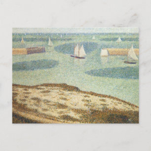 Cartão Postal Entrada no porto por Georges Seurat, Vintage Art