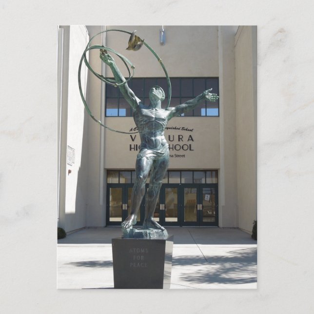 Cartão Postal Entrance, Ventura Segundo grau, Califórnia (Frente)