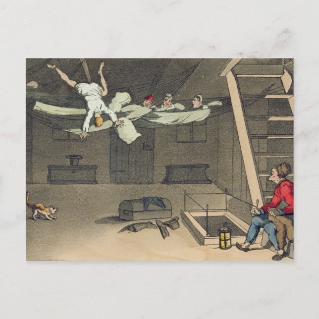 Cartão Postal Entrando e saindo de novo, prato do "O Advente" (Frente)