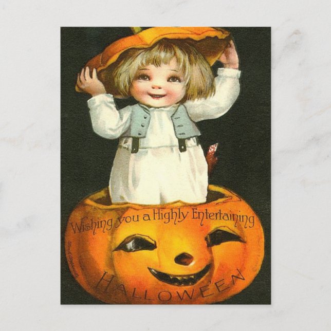 Cartão Postal Entrando no Halloween (Frente)