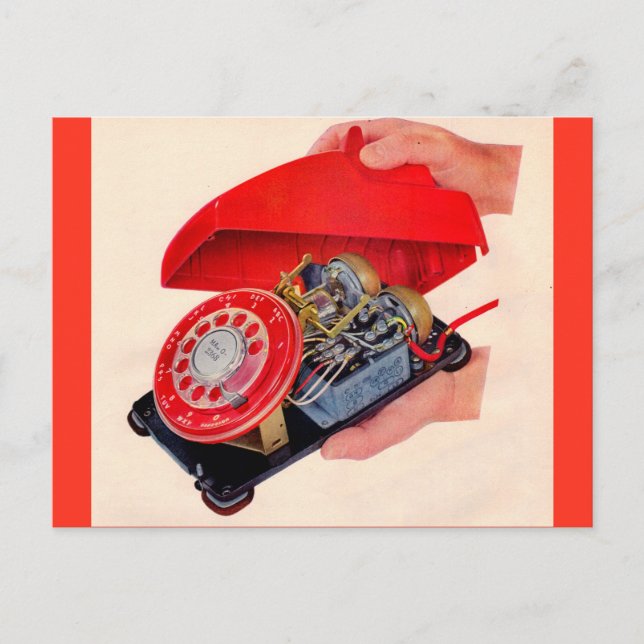 Cartão Postal entranhas telefônicas reveladas (Frente)
