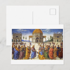 Cartão Postal Entrega das Chaves | Pietro Perugino |