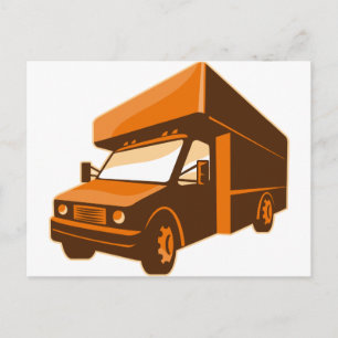Cartão Postal entrega de caminhão em movimento