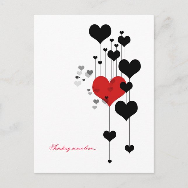 Cartão Postal Enviando algum amor... (Frente)