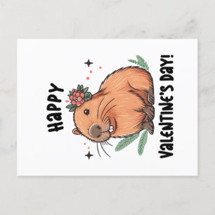Cartão Postal Enviando Capybara Love em Dia de os namorados