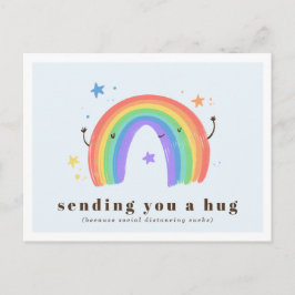 Cartão Postal Enviando-lhe um abraço | Arco-íris Magia