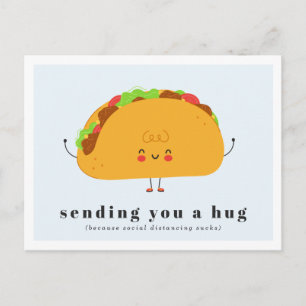 Cartão Postal Enviando um Abraço Amor por Taco