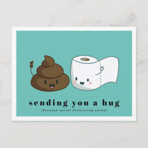 Cartão Postal Enviando um Abraço   Papel Higiênico Kawaii & Feze