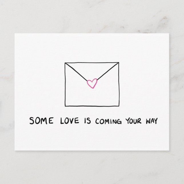 Cartão Postal Enviando um Pouco de Amor em Sua Direção (Frente)