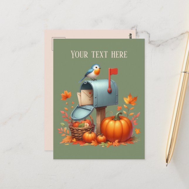 Cartão Postal Enviar mensagem de adição de caixa de correio sazo (Frente/Verso In Situ)