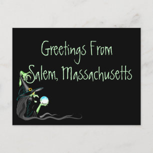 Cartão Postal Enviar Saudações De Salem Massachusetts Witch