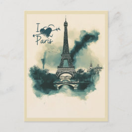 Cartão Postal Envie um pedaço de Paris com você - Torre Eiffel