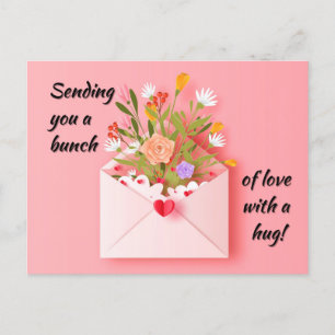 Cartão Postal Envie um pouco de amor e um abraço!