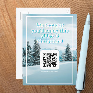 Cartão Postal Envie um Vídeo por Código QR no Natal