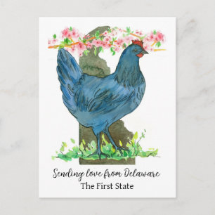 Cartão Postal Envio de Flor de Amoreira de Delaware