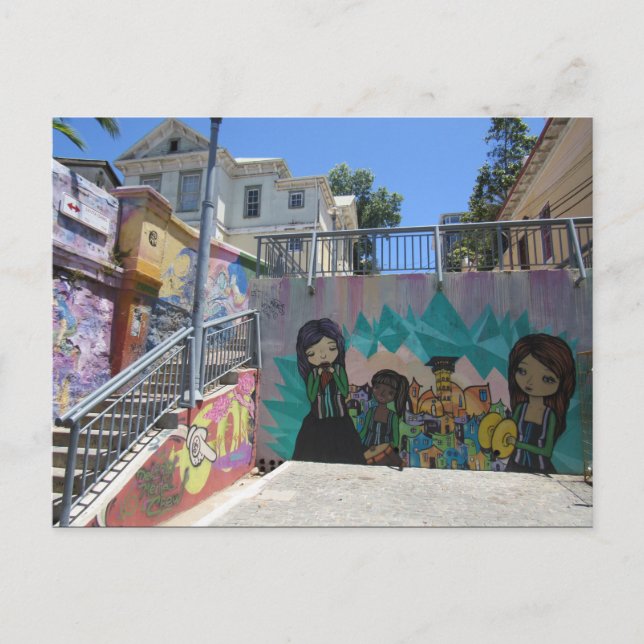 Cartão Postal enxertia de rua valparaíso (Frente)