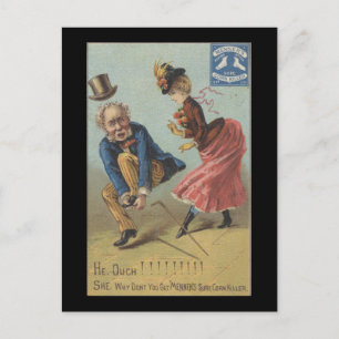 Cartão Postal Ephemera da Assassina de Milho Claro de Mennen