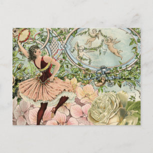Cartão Postal Ephemera Vintage Gypsy Dancing