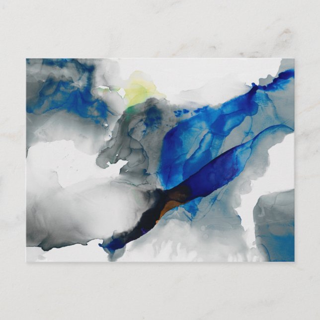 Cartão Postal Ephemeral - Azul e Cinza (Frente)