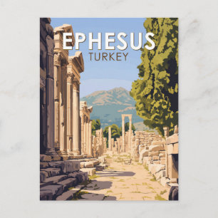 Cartão Postal Ephesus Turkey Viagem Art Vintage