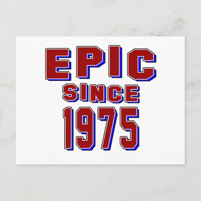 Cartão Postal Epic desde 1975 (Frente)