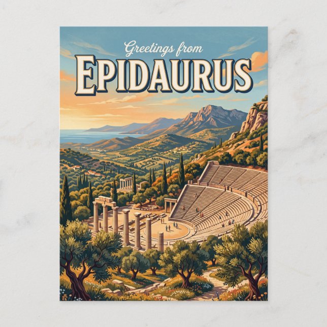 Cartão Postal Epidaurus Grécia (Frente)