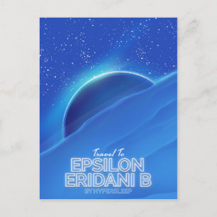 Cartão Postal Epsilon Eridani b Poster de viagens de ficção ci