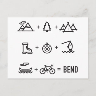 Cartão Postal Equação de Atividades ao Ar Livre de Bend Oregon