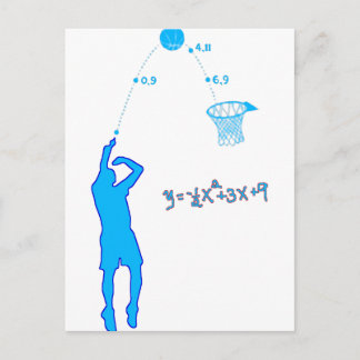 Cartão Postal Equação Quadrada e Quadrática de Basquete