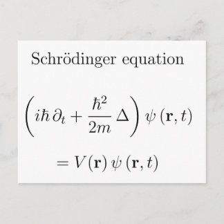Cartão Postal Equação Schrodinger com nome
