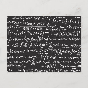 Cartão Postal Equações matemáticas de quadro negro