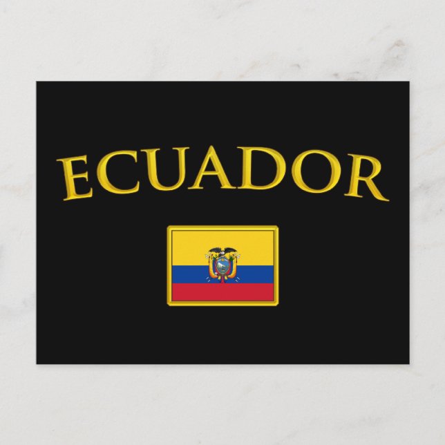 Cartão Postal Equador dourado (Frente)