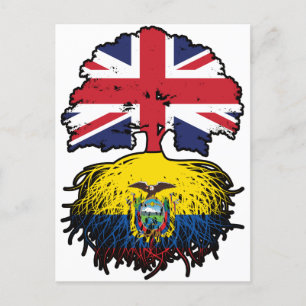 Cartão Postal Equador - Equatoriana de raízes de árvores britâni