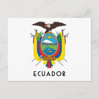 Cartão Postal Equador - símbolo/casaco de armas/bandeira/cores/e