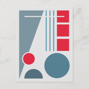 Cartão Postal Equilíbrio Geométrico 1 Design abstrato