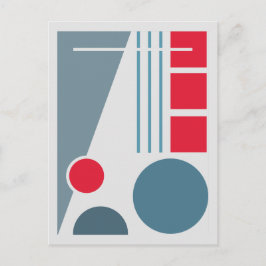 Cartão Postal Equilíbrio Geométrico 1 Design abstrato