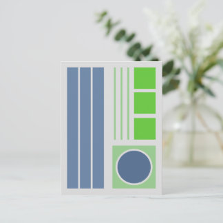Cartão Postal Equilíbrio Geométrico 2 Design abstrato