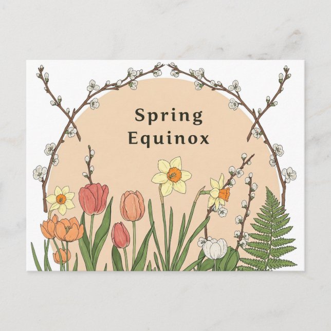 Cartão Postal Equinox primavera (Frente)