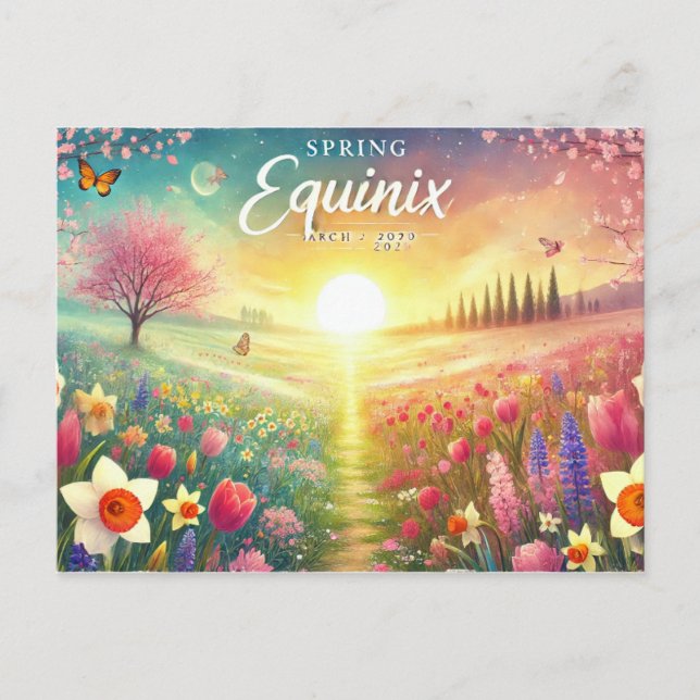 Cartão Postal Equinox primavera (Frente)