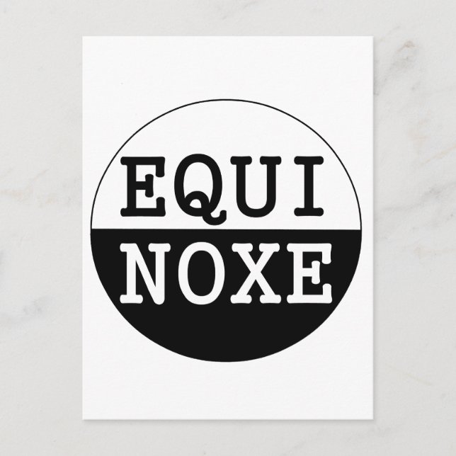 Cartão Postal équinoxe preto e branco (Frente)