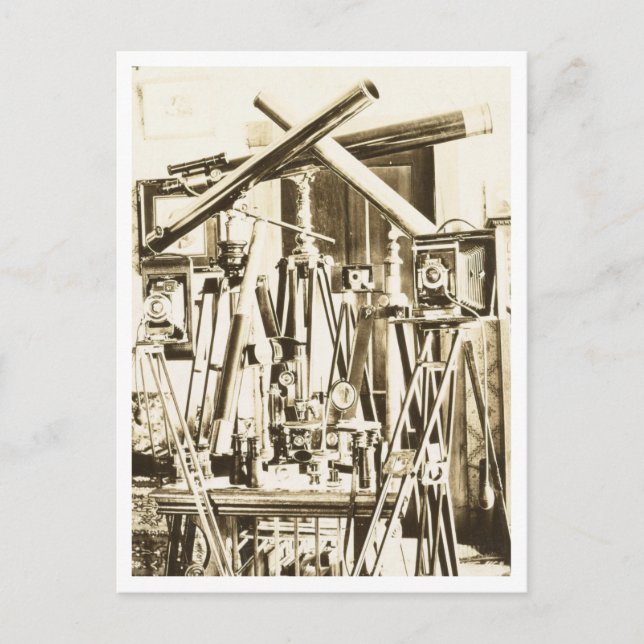 Cartão Postal Equipamento fotográfico Vintage (Frente)