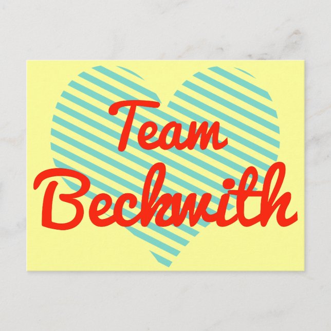 Cartão Postal Equipe Beckwith (Frente)