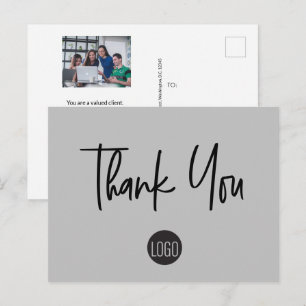 Cartão Postal Equipe de Agradecimento Personalizado ao Cliente f