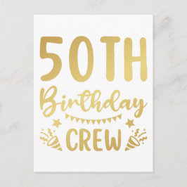 Cartão Postal Equipe de Aniversário de 50 anos Equipe de Festa d