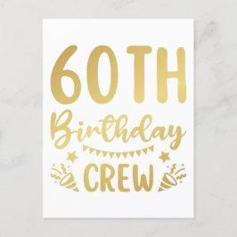 Cartão Postal Equipe de Aniversário de 60 anos Equipe de Festa d