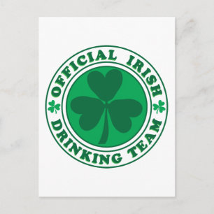 Cartão Postal Equipe de Bebedores Irlandeses/Dia de São Patrício