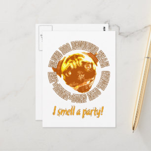 Cartão Postal Equipe de Bebendo Cão Cego Vertical