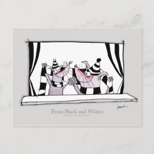 Cartão Postal equipe de cães bw