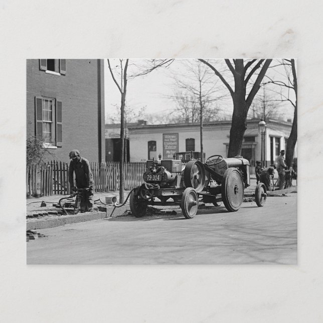 Cartão Postal Equipe de Construção, 1925 (Frente)